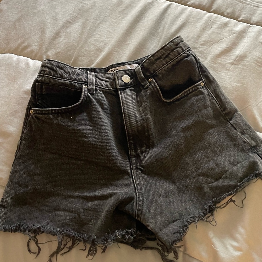 Zara Black Denim Shorts